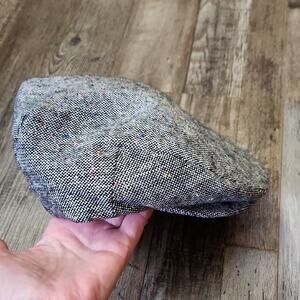 Vintage‎ Poor Boy Cap Dorfman Pacific Wool Blend Hat AC/DC Brian Johnson Newsboy